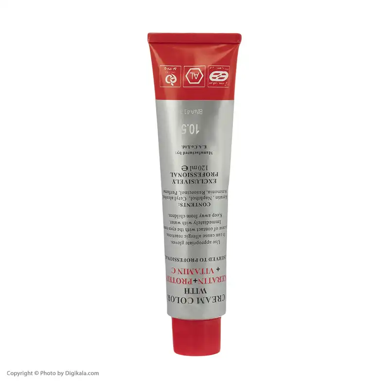 رنگ مو نیو پرستیژ کالر شماره 10.5 حجم 120میلی لیتر رنگ بلوند طلایی خیلی خیلی روشن