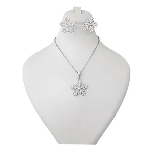 نیم ست نقره زنانه ترمه 1 طرح برف کد NY-1001