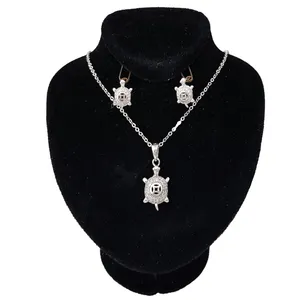 نیم ست نقره زنانه ترمه 1 طرح لاک پشت کد NY-1005