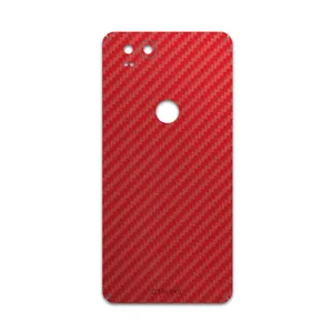 MAHOOT Red-Fiber Cover Sticker for google Pixel 2