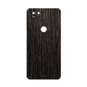MAHOOT Dark-Gold-Stripes-Wood Cover Sticker for google Pixel 2