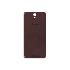 MAHOOT Matte-Dark-Brown-Leather Cover Sticker for Lenovo Vibe S1