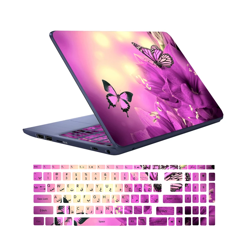  استیکر لپ تاپ کد B-05 به همراه برچسب حروف فارسی کیبورد