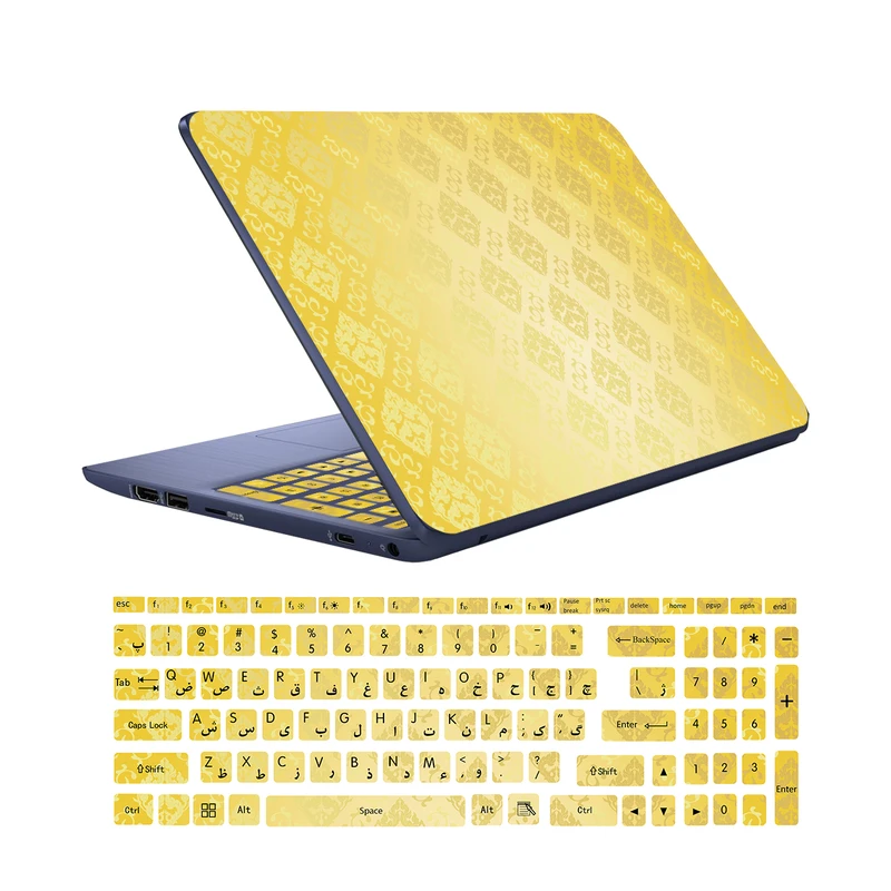  استیکر لپ تاپ کد C-07 به همراه برچسب حروف فارسی کیبورد