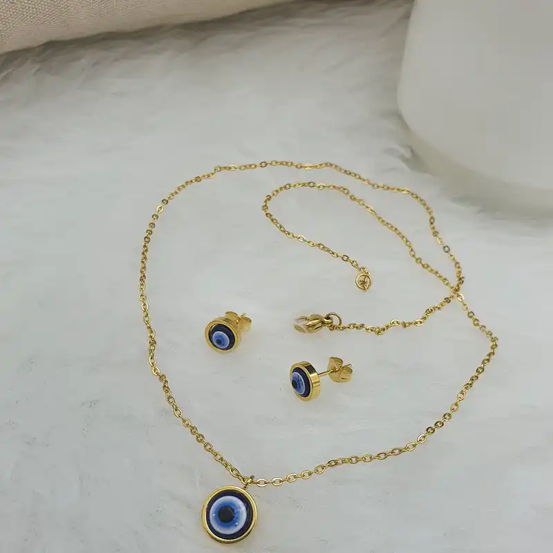 نیم ست زنانه طرح چشم نظر کد NS1196