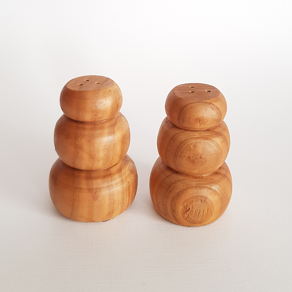 نمکدان چوبی مدل B-002 مجموعه 2 عددی