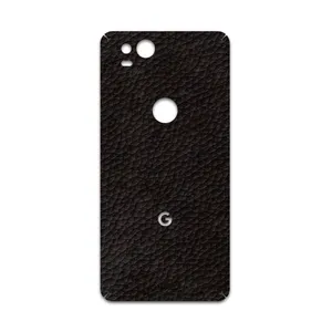 MAHOOT Dark-Brown-Leather Cover Sticker for google Pixel 2