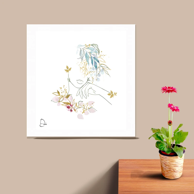 تابلو شاسی طرح زن آبرنگی