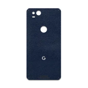 MAHOOT Deep-Blue-Leather Cover Sticker for google Pixel 2