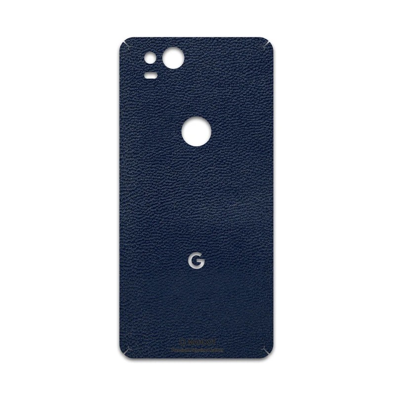 برچسب پوششی ماهوت مدل Deep-Blue-Leather مناسب برای گوشی موبایل گوگل Pixel 2