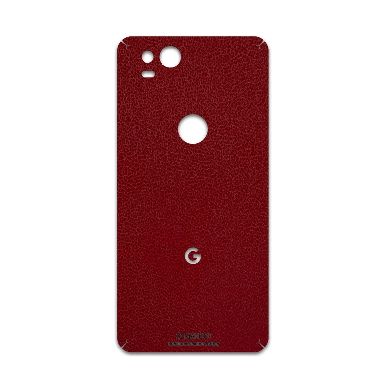 برچسب پوششی ماهوت مدل Red-Leather مناسب برای گوشی موبایل گوگل Pixel 2