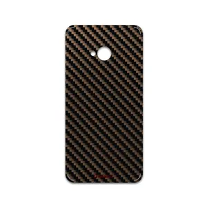MAHOOT Glossy-Brown-Fiber Cover Sticker for HTC One