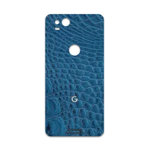 MAHOOT Blue-Crocodile-Leather Cover Sticker for google Pixel 2