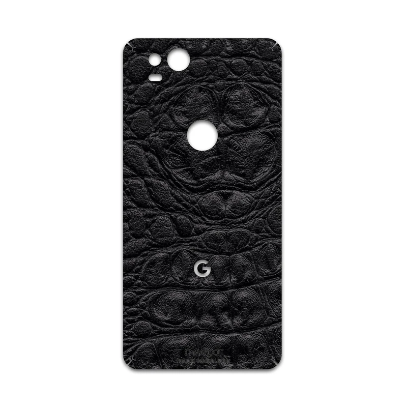 برچسب پوششی ماهوت مدل Black-Crocodile-Leather مناسب برای گوشی موبایل گوگل Pixel 2
