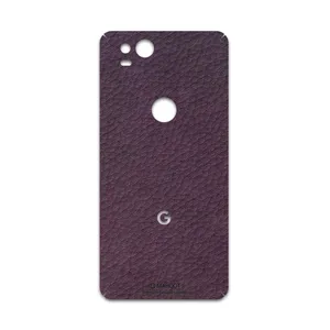 MAHOOT Purple-Leather Cover Sticker for google Pixel 2