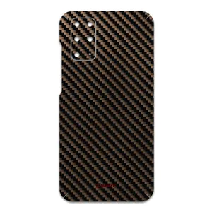 MAHOOT Glossy-Brown-Fiber Cover Sticker for Samsung Galaxy S20 Plus