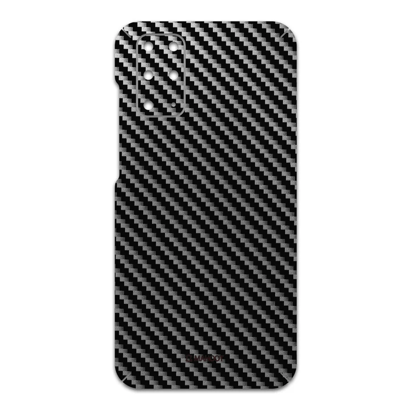 برچسب پوششی ماهوت مدل Glossy-Silver-Fiber مناسب برای گوشی موبایل سامسونگ Galaxy S20 Plus