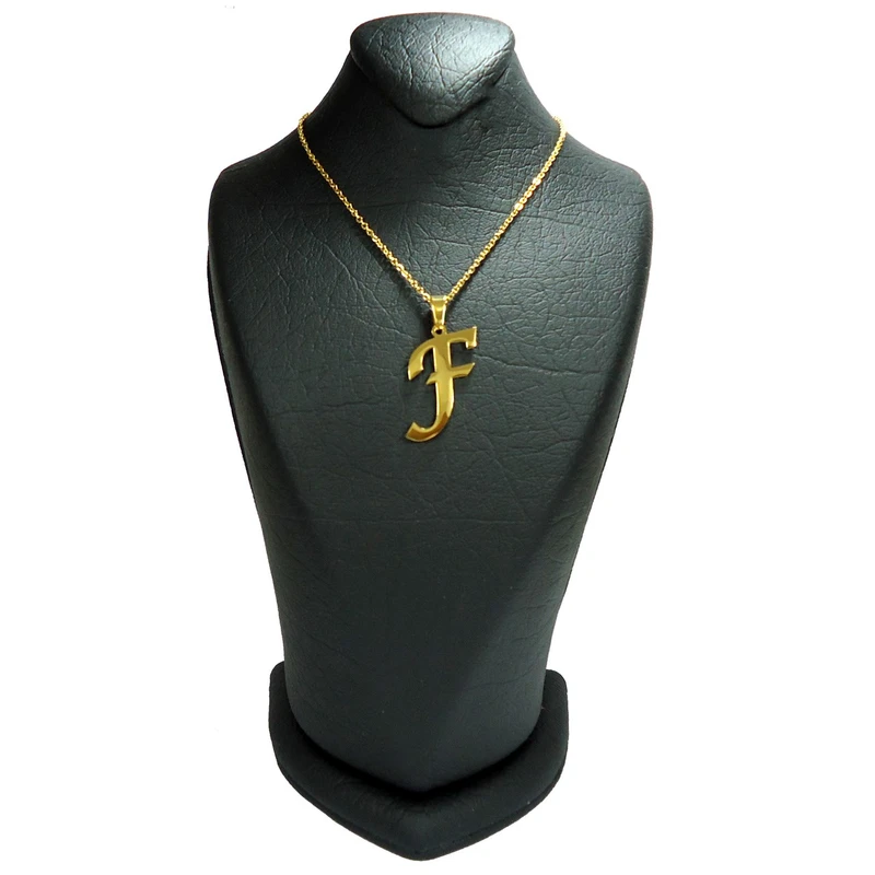 گردنبند زنانه طرح حرف F کد u54