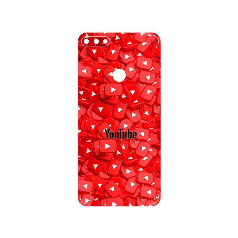 برچسب پوششی ماهوت مدل Youtube مناسب برای گوشی موبایل هوآوی Y7 Prime 2018
