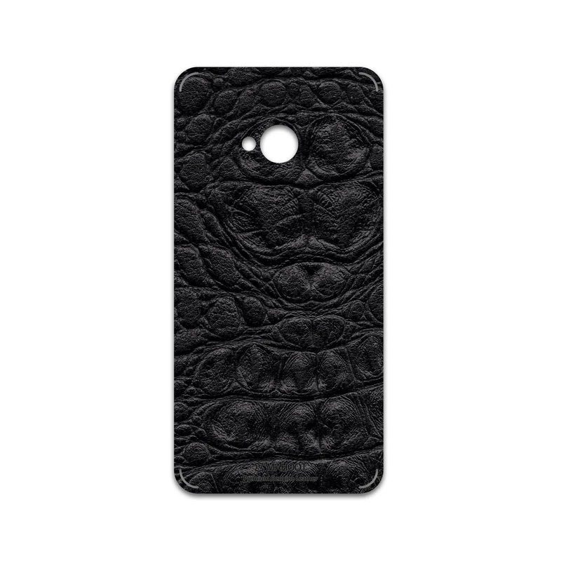 برچسب پوششی ماهوت مدل Black-Crocodile-Leather مناسب برای گوشی موبایل اچ تی سی One
