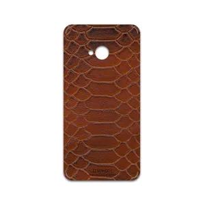 MAHOOT Brown-Snake-Leather Cover Sticker for HTC One