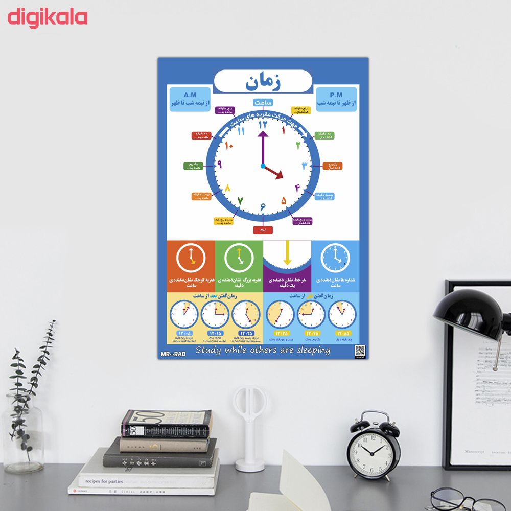 پوستر آموزشی مستر راد طرح آموزش خواندن ساعت مدل time 83423-10 main 1 5