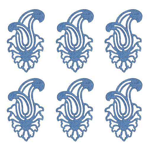  الگو نمد طرح بته جقه مدل ON2001B بسته 6 عددی