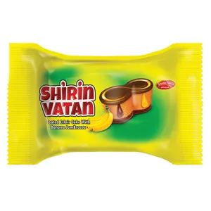 کیک روکش دار با مغزی موزی و کاکائو شیرین وطن - 40 گرم