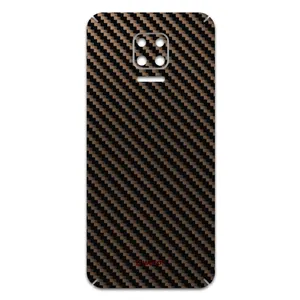 MAHOOT Glossy-Brown-Fiber Cover Sticker for Xiaomi Redmi Note 9S