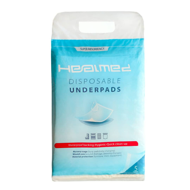 پد زیرانداز بیمار هیلمد مدل ANTIBACTRIAL بسته 5 عددی