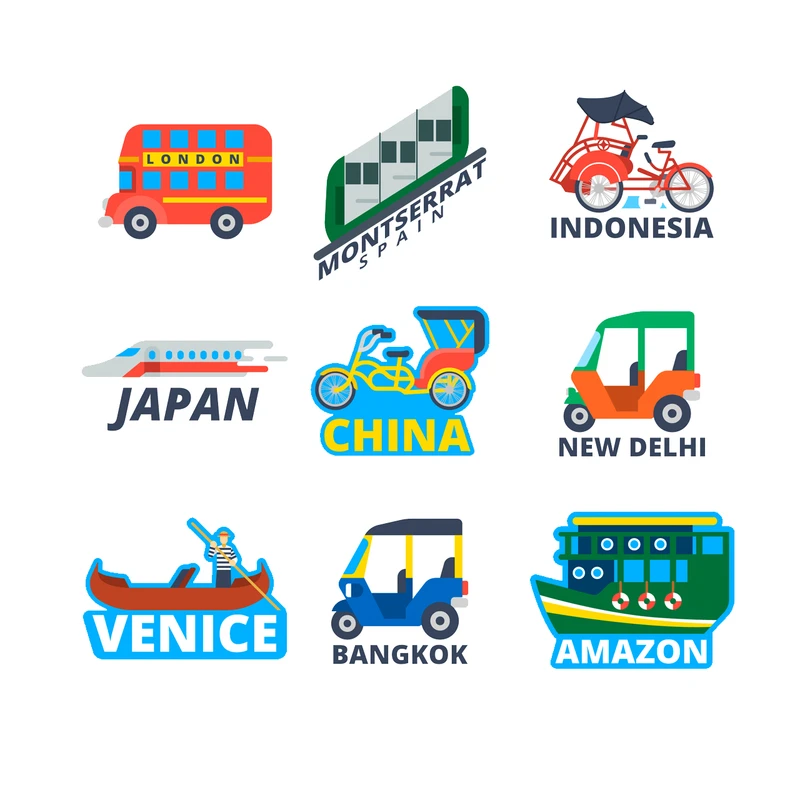 استیکر لپ تاپ تیداکس گروپ طرح پایتخت کشورها مدل TIH048 مجموعه 9 عددی 