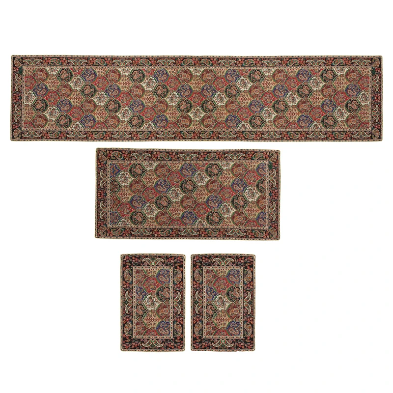 ست 4 تکه رومیزی ترمه دستجردی مدل چالشتر کد BL4.4