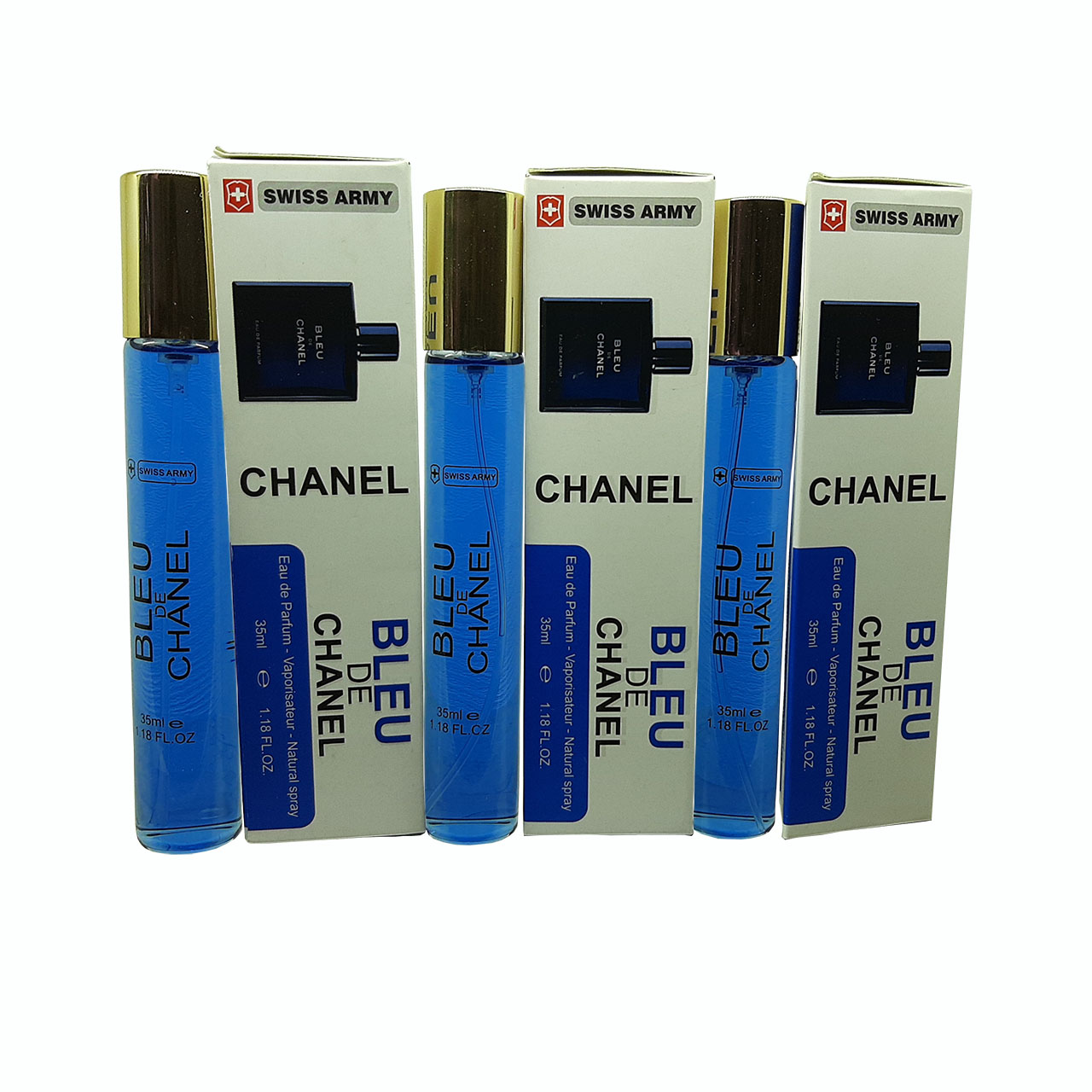 عطر جیبی سوئیس آرمی مدل بلو دی چنل حجم 35 میلی لیتر مجموعه 3 عددی