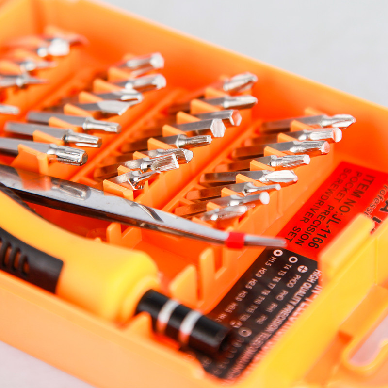 مجموعه 32 عددی سری پیچ گوشتی جیا لانگ مدل JL-1166 مجموعه 32 عددی سری پیچ گوشتی جیا لانگ مدل JL-1166