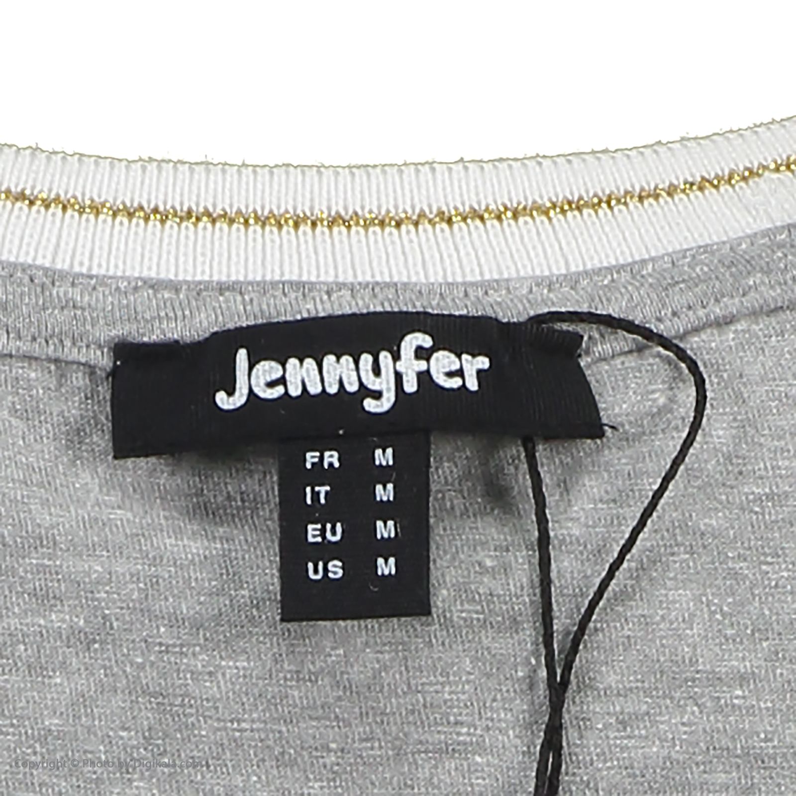 تی شرت زنانه جنیفر مدل 10013468 - طوسی ملانژ - 6