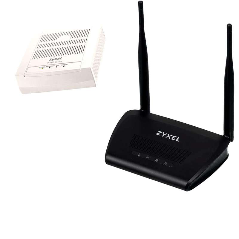 مودم زایکسل مدلP-650-T1 به همراه روتر زایکسل NBG-418N مودم زایکسل مدلP-650-T1 به همراه روتر زایکسل NBG-418N