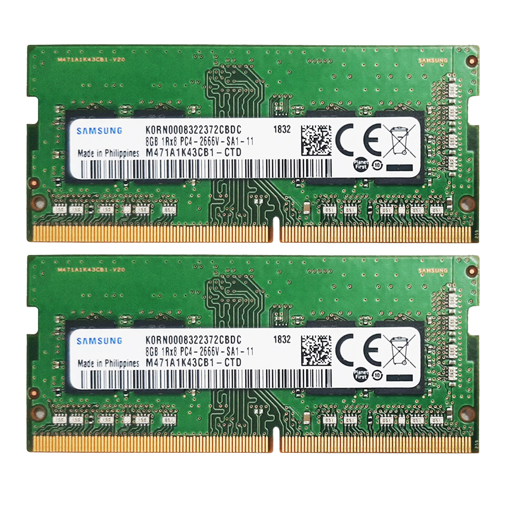 رم لپ تاپ DDR4 دو کاناله 2400 مگاهرتز CL17 سامسونگ مدل 1Rx8 ظرفیت 16 گیگابایت
