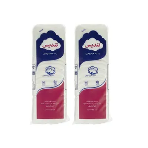  پنبه هیدروفیل تندیس کد 01 وزن 100 گرم بسته 2 عددی 