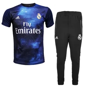 ست تیشرت و شلوار ورزشی مردانه طرح رئال مادرید کد 902193 real madrid رنگ آبی