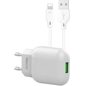 شارژر دیواری رسی مدل RCK-01EC به همراه کابل تبدیل USB-C