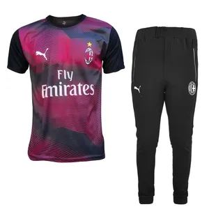 ست تیشرت و شلوار ورزشی مردانه طرح اث میلان کد 902195 ac milan رنگ مشکی