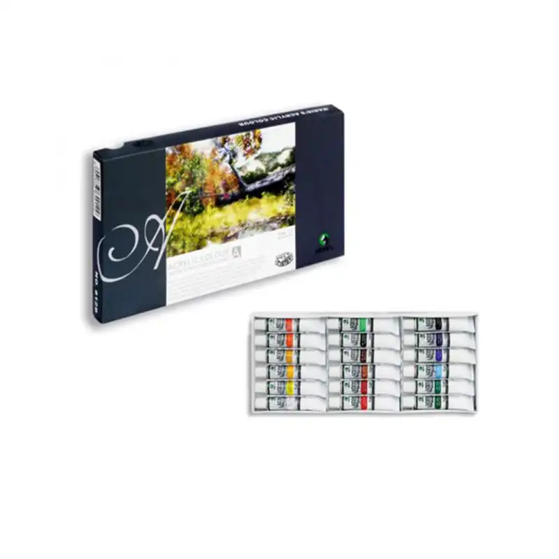 رنگ اکریلیک ماریز کد 818B حجم 12 میلی لیتر بسته 18 عددی