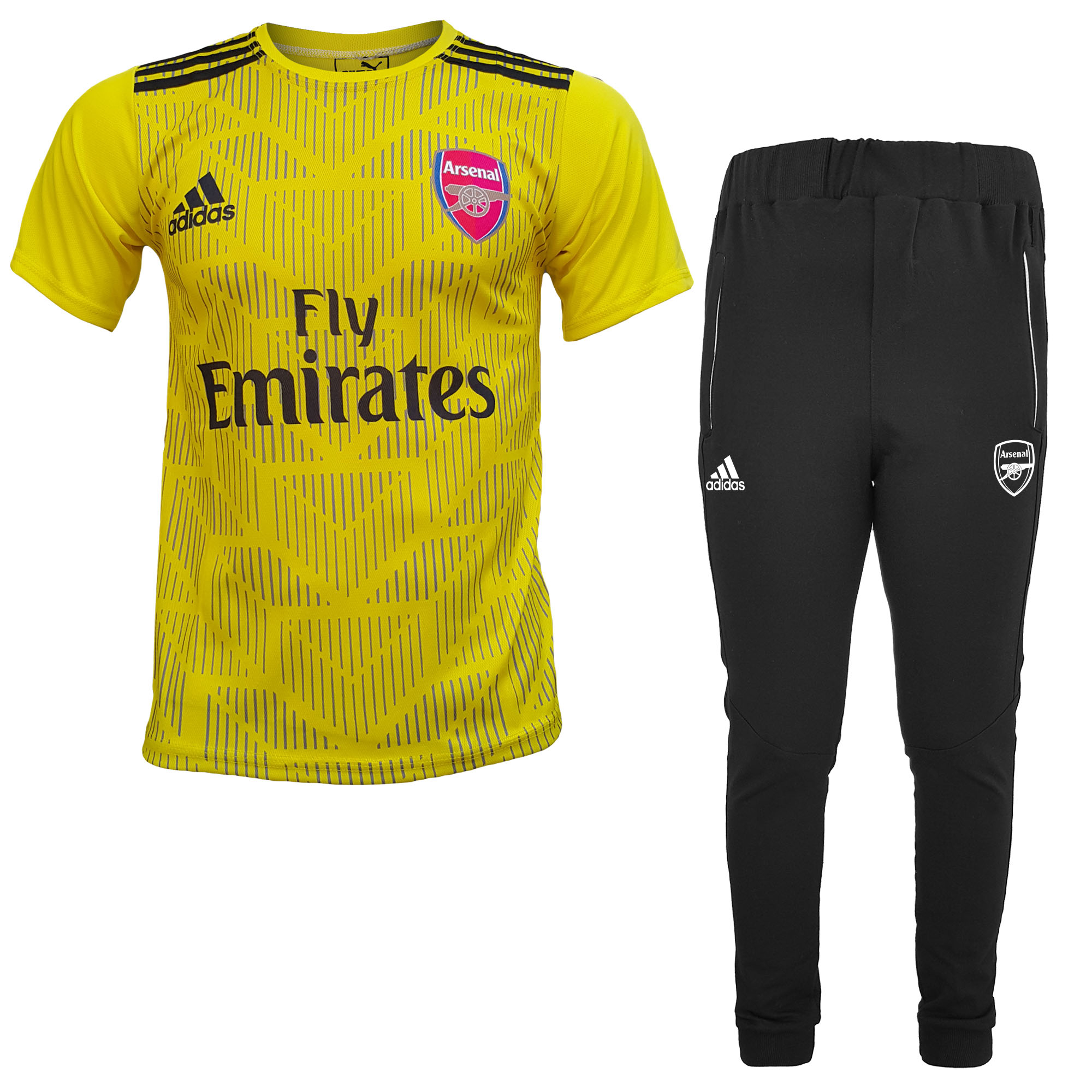 ست تیشرت و شلوار ورزشی مردانه طرح آرسنال کد 902194 arsenal رنگ زرد