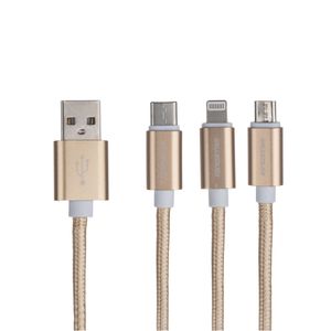 نقد و بررسی کابل تبدیل USB به USB-C /microUSB/ لایتنینگ کینگ استار مدل KD48 طول 1 متر توسط خریداران