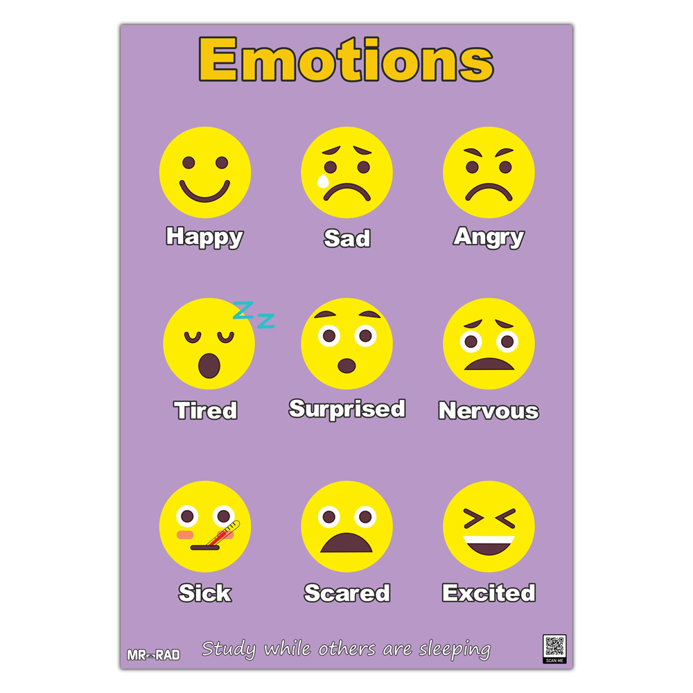 تابلو آموزشی مستر راد طرح شکلکها مدل emociones83423-08