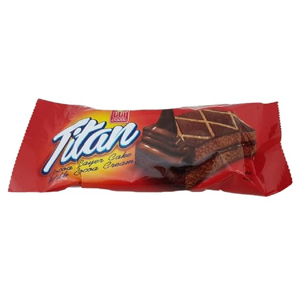 کیک اسفنجی دولایه کرمدار با طعم کاکائو آناتا - 41 گرم بسته 36 عددی