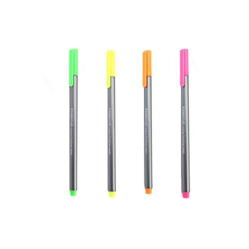روان نویس استدلر مدل Triplus fineliner neon مجموعه 4 عددی