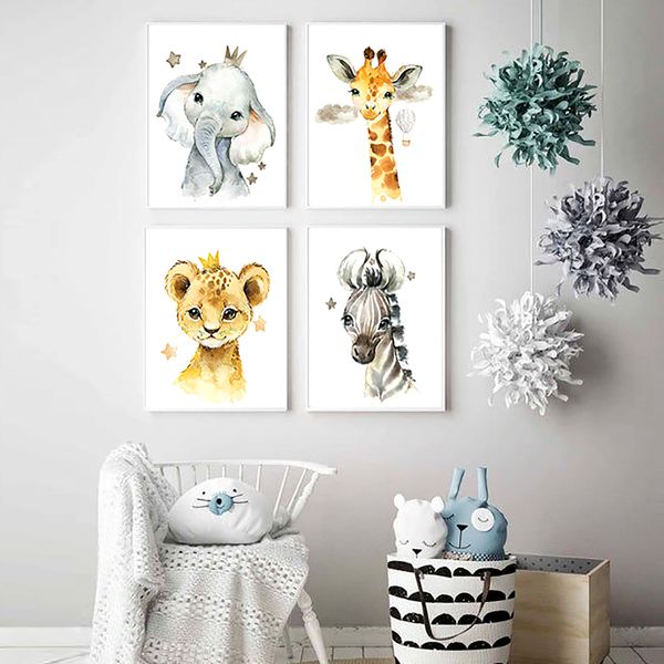 تابلو کودک مدل Safari Animals04 بسته 4 عددی تابلو کودک مدل Safari Animals04 بسته 4 عددی