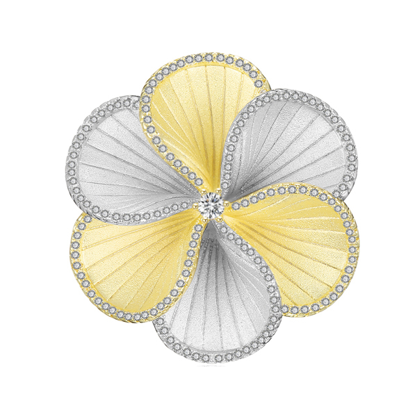 گل سینه زنانه گالری شمرون طرح گل کد BRC118S0