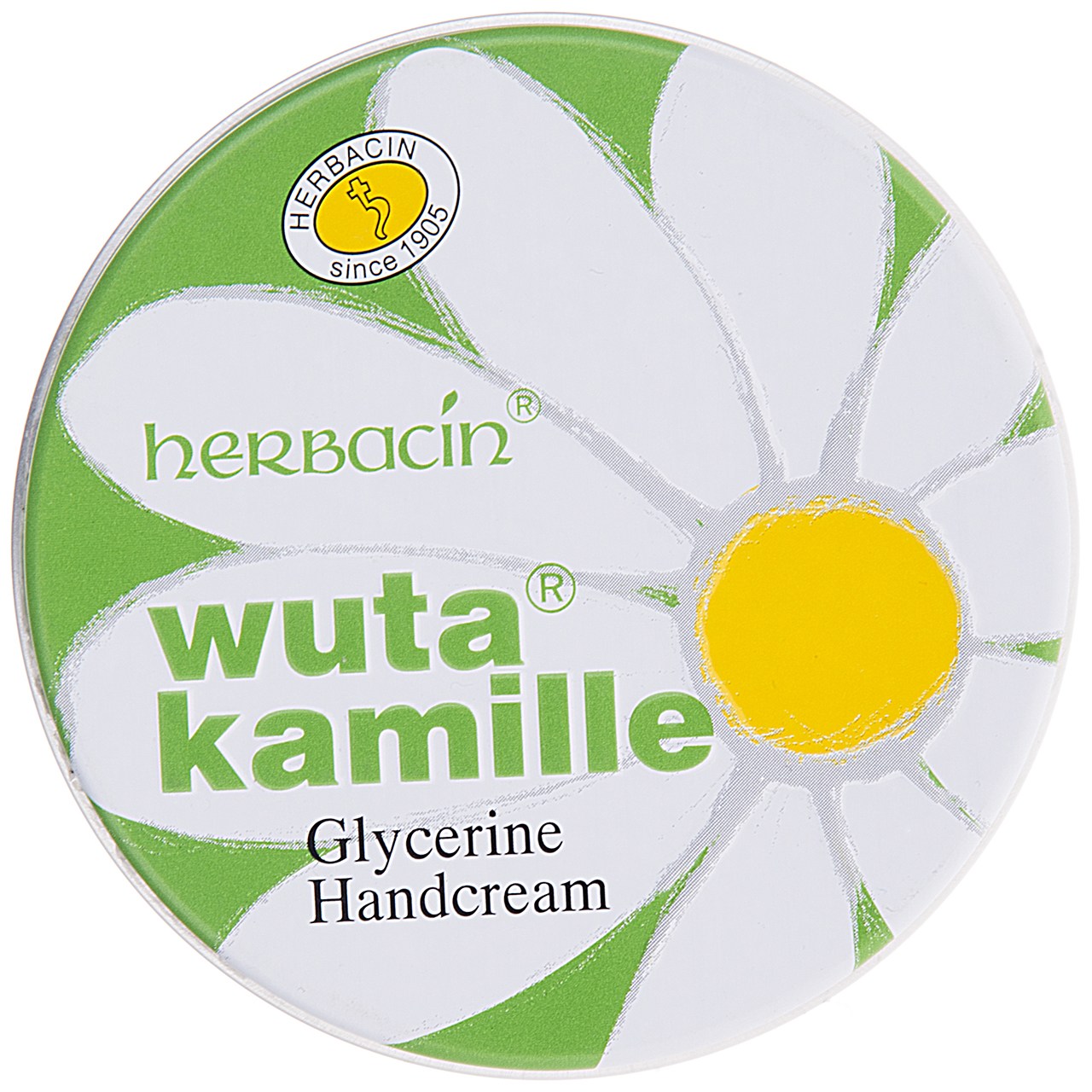 کرم دست هرباسین مدل Wuta Kamille Glycerine کاسه‌ای حجم 75 میلی لیتر